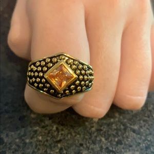 Lia Sophia Gold Tone Ring Size 10